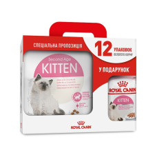 АКЦІЯ Royal Canin Kitten сухий корм для кошенят 2 кг + 12 паучів