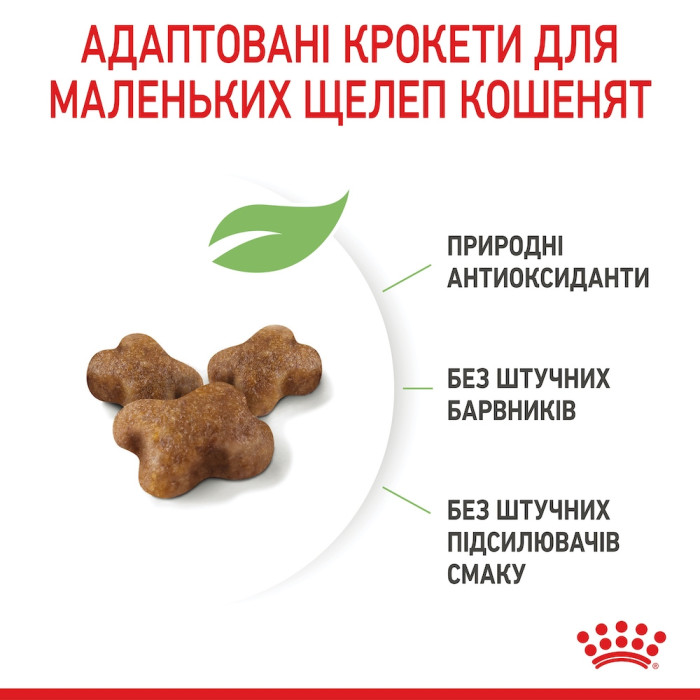 АКЦІЯ Royal Canin Kitten сухий корм для кошенят 2 кг + 12 паучів