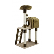Будинок-драбинка Дряпка сизаль коричнево-бежева