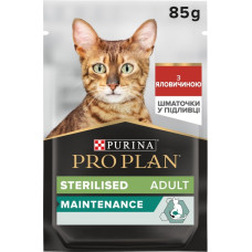 АКЦІЯ Purina Pro Plan Sterilised вологий корм для дорослих стерилізованих кішок з яловичиною 85 г