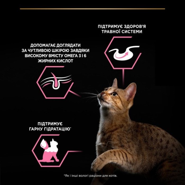 АКЦІЯ Purina Pro Plan Delicate Digestion вологий корм для кішок з чутливим травленням з океанічною рибою 85 г х 5 шт