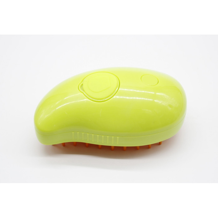 PetSpay Massage Brush Парова щітка-масажер спрей 3в1 Салатово-Помаранчева