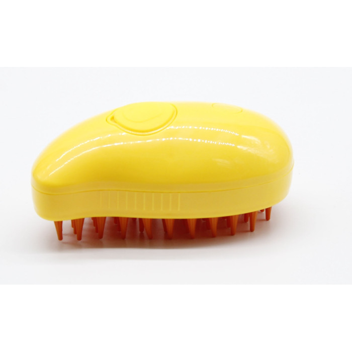 Pet Spray Massage Brush Парова щітка-масажер спрей 3в1 Жовто-Помаранчева