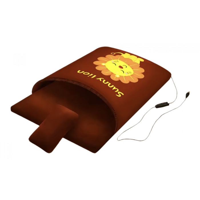 Грілка Кишенька Левеня з USB Коричневий L 5065 см (2,5-6кг)