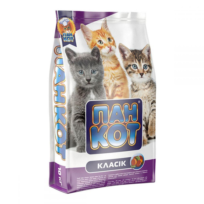 Пан-Кот Класик сухий корм для кішок 10 кг