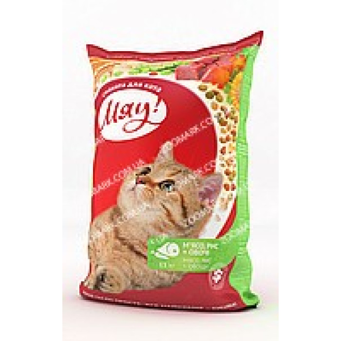 Мяу Мясо, Рис і овочі сухий корм для кішок 11 кг