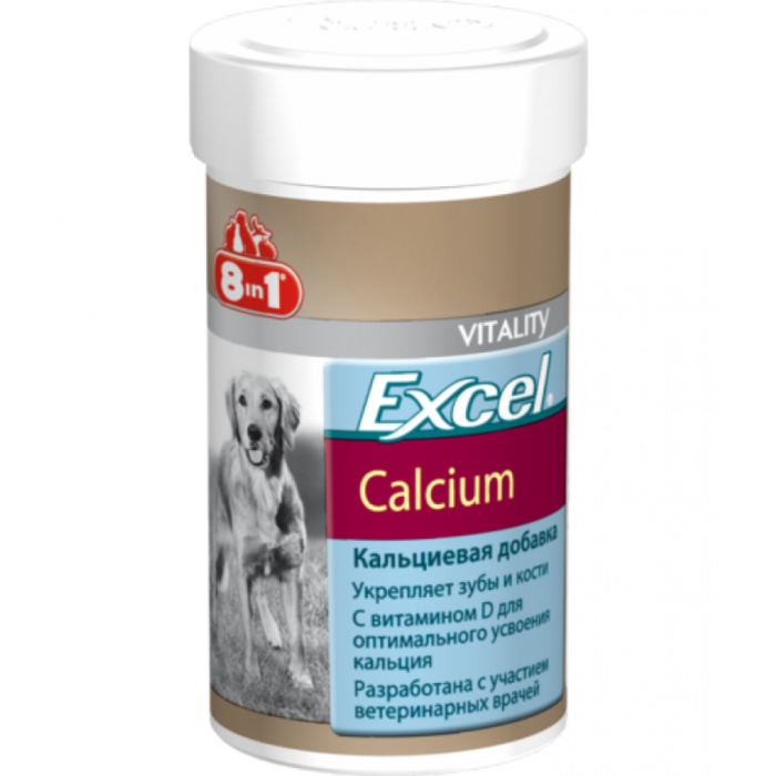 8 in 1 Calcium-кальцій для собак з вітаміном D3 1700 таблеток 1000 мл