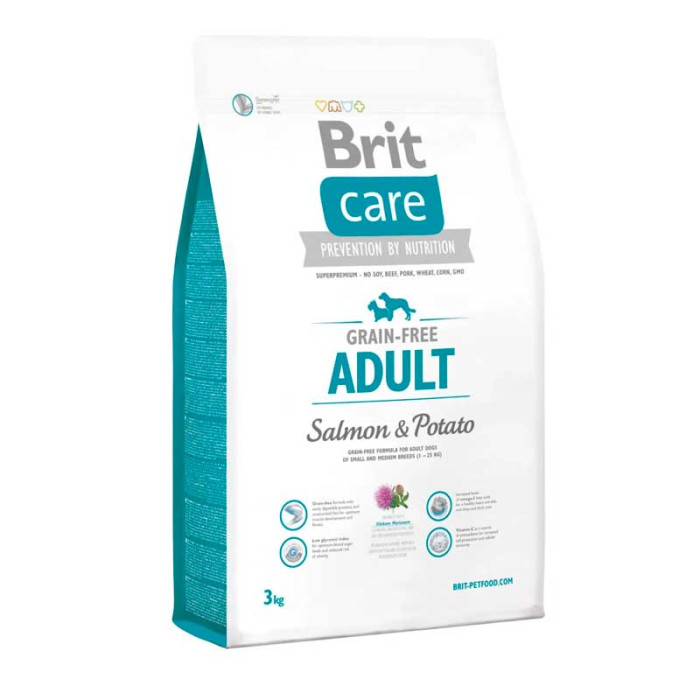 Brit Care M GF Adult з лососем і картоплею (для собак до 25кг) 3 кг