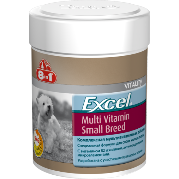 8 in 1 Multi Vitamin Small Breed-мультивітаміни для дрібних собак, 70 таблеток 8 in 1 Multi Vitamin Small Breed 109372 70 таблеток