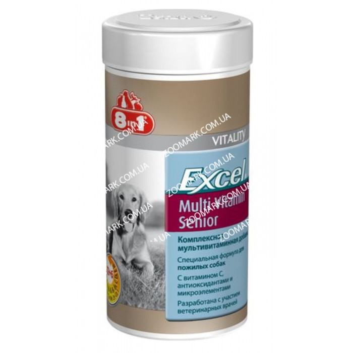 8 in 1 Multi Vitamin Senior-мультивітаміни для старіючих собак, 70 таблеток 8 in 1 Multi Vitamin Senior 108696 70 таблеток