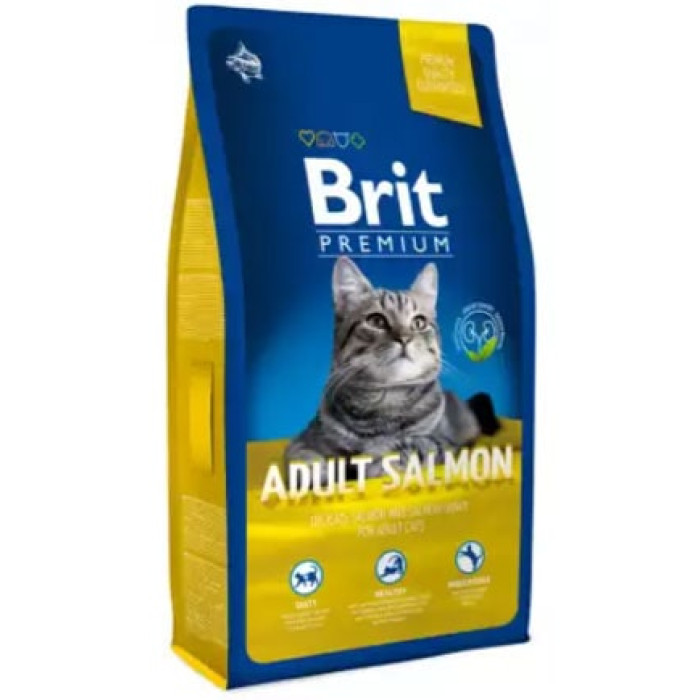 Brit Premium Cat Adult Salmon з лососем 8 кг