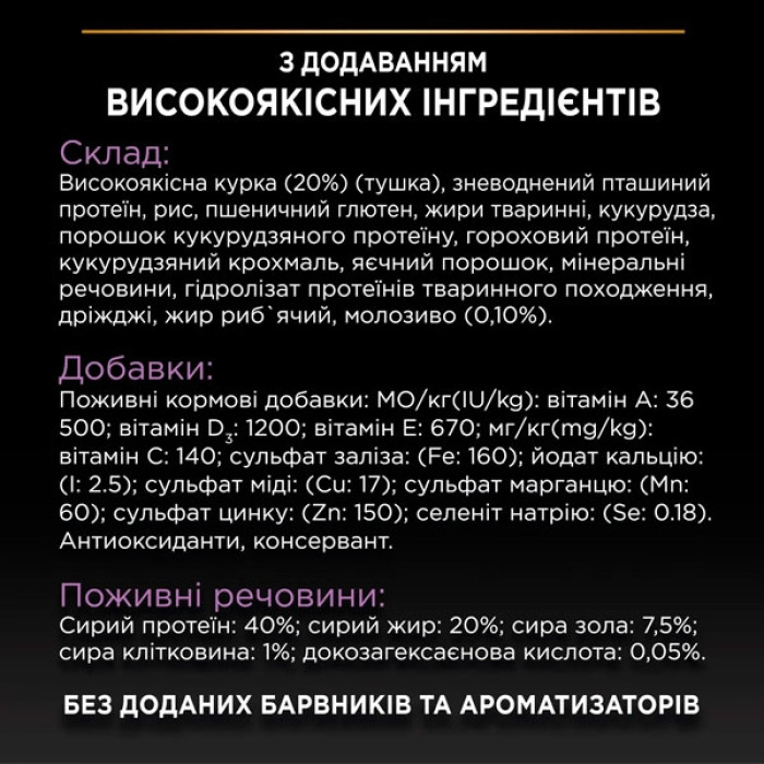 PRO PLAN Original Kitten сухий корм для кошенят із куркою 1,5 кг