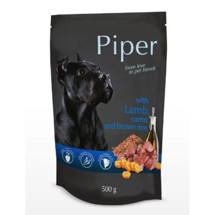 DN Piper Dog з ягням, морквою і рисом 500 гр