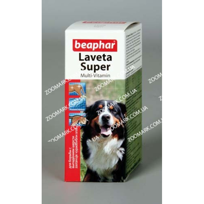 Laveta Super Beaphar Лавета супер) - вітаміни для шерсті собак Laveta Super Beaphar 12554-вітаміни для шерсті собакам 50 мл
