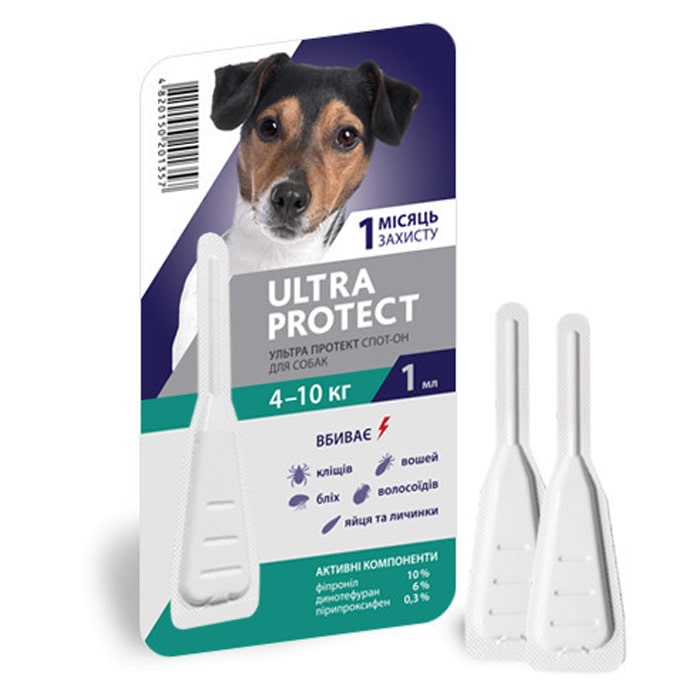Краплі Ultra Protect-інсектоакарицидний препарат 4,0-10 кг