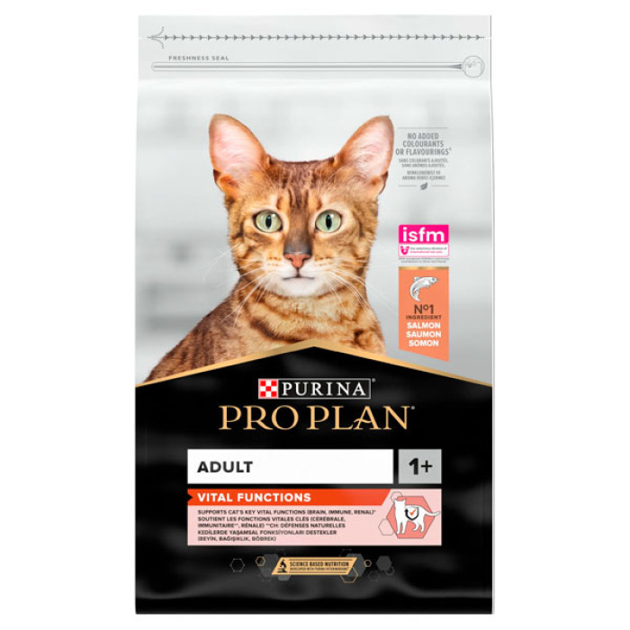 PRO PLAN Adult сухий корм для дорослих котів із лососем і рисом 10 кг