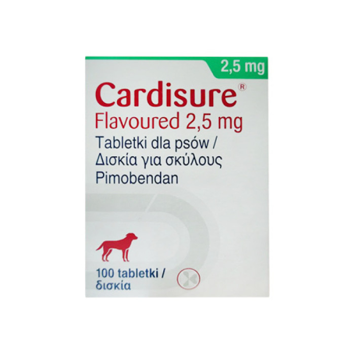 Кардишур ( Cardisure, пімобендан) - для лікування серцевої недостатності у собак 2,5 мг - 100 таблеток