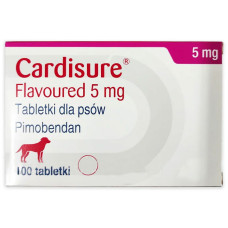 Кардишур ( Cardisure, пімобендан) - для лікування серцевої недостатності у собак 5мг - 100 таблеток