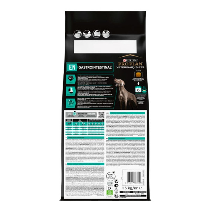 PRO PLAN Veterinary Diets EN Gastrointestinal сухий корм для собак при захворюваннях шлунково-кишкового тракту 1,5 кг
