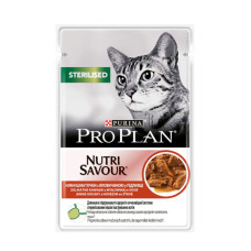 Pro Plan Sterilised Nutrisavour консерва для стерилізованих котів у соусі з яловичиною, 85 г 85 г