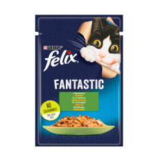 Felix Fantastic Вологий корм для котів із кроликом у желе, 85 г 100 г