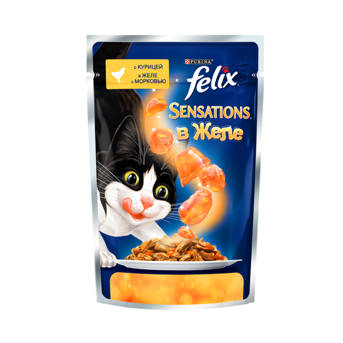 Felix (Фелікс) консерви для кішок курка з морквою в желе 85г 85г