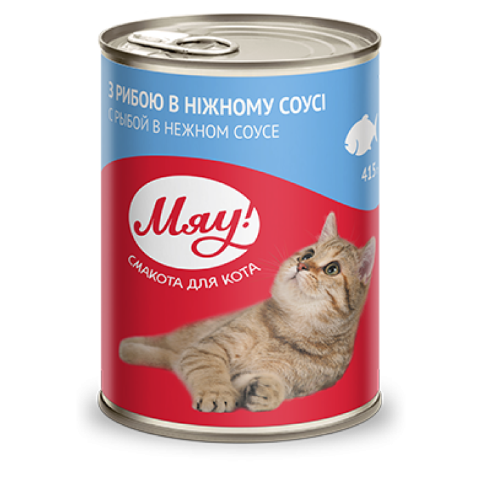 Мяу Рибне асорті в ніжному соусі 415 г