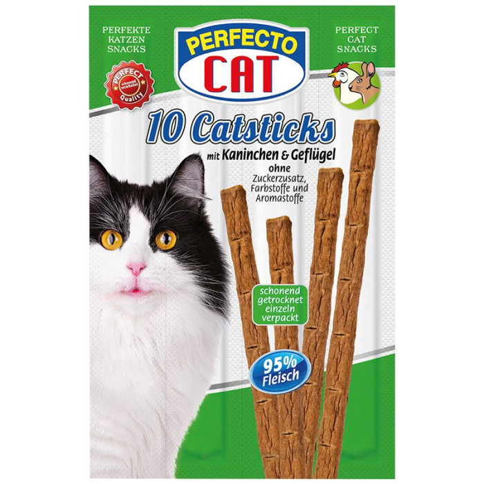 Палички Perfecto Cat курка кролик 10 шт