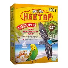 Корм НЕКТАР Медовий для хвилястих папуг 600 г, Лорі
