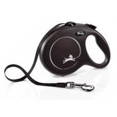 Рулетка Flexi Classic M-трос 5м до 20 кг Чорна, 5м до 20 кг