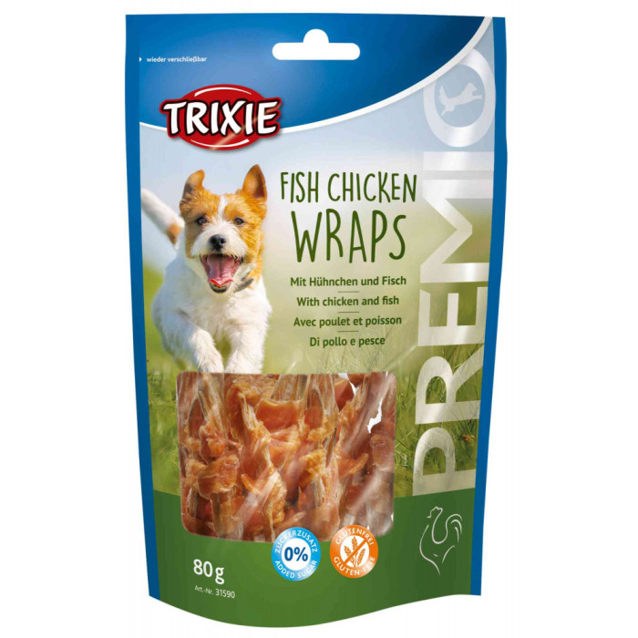 Premio Fish Chicken Wraps-ласощі для собак з куркою і рибою, Тріксі 31590