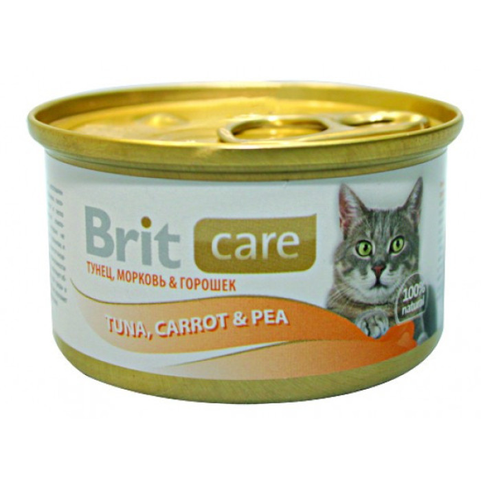Brit Care Cat з тунцем, морквою і горохом 80г