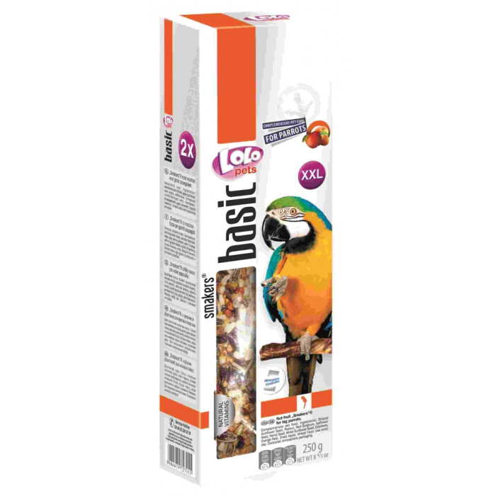 Lolo pets колосок зі смаком фруктів і горіхів для великих папуг 250 г