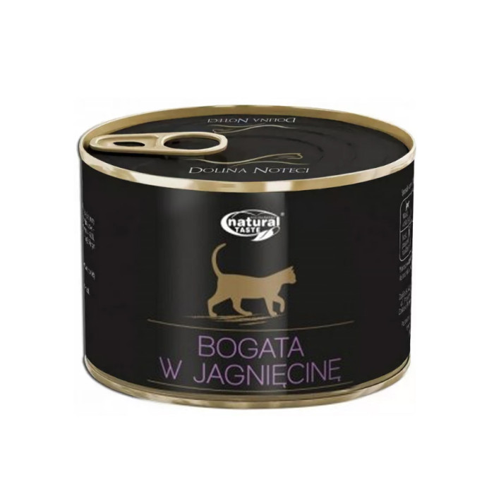 Dolina Noteci Natural Taste Cat мясні шматочки з ягням консерви для котів 185 г Консерви Dolina Noteci Natural Taste Cat 185гр мясні шматочки з ягням