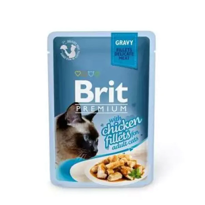 Brit Premium Cat pouch філе курки в желе 85г