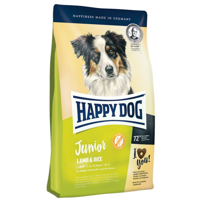 Happy dog корм для собак Супрім Юніор з ягням і рисом 10 кг