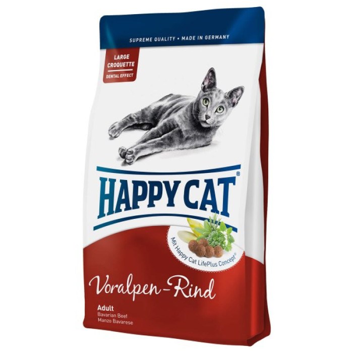 Happy cat корм для котів Адалт яловичина 10 кг