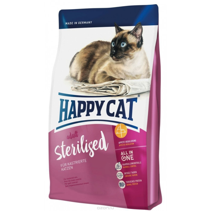 Happy cat Supreme Sterilised корм для стерилізованих кішок 10 кг