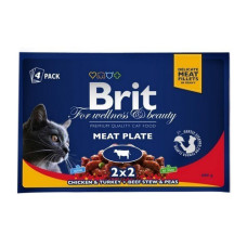 Brit Premium Cat pouch з мясом 400г