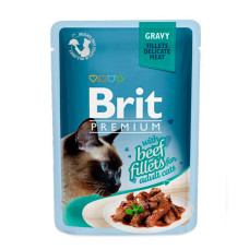 Brit Premium Cat pouch Філе яловичини в соусі 85г
