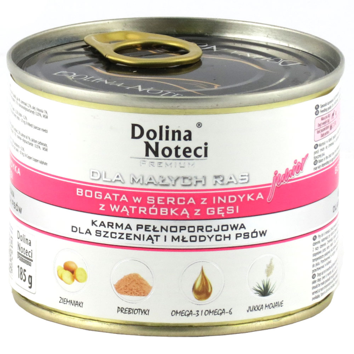 Dolina Noteci Premium Dog серце індички і гусяча печінка для цуценят і юніорів дрібних порід 185 г