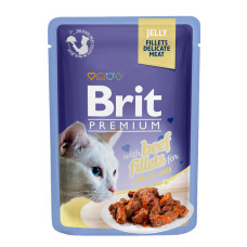 Brit Premium Cat pouch Філе яловичини в желе 85г