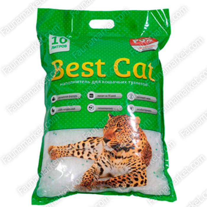Best Cat Green Apple силікагелевий наповнювач з ароматом зеленого яблука 10л