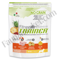 Trainer Fitness3 Adult Mini With Rabbit Potatoes Oil для дорослих собак дрібних порід з кроликом 800г