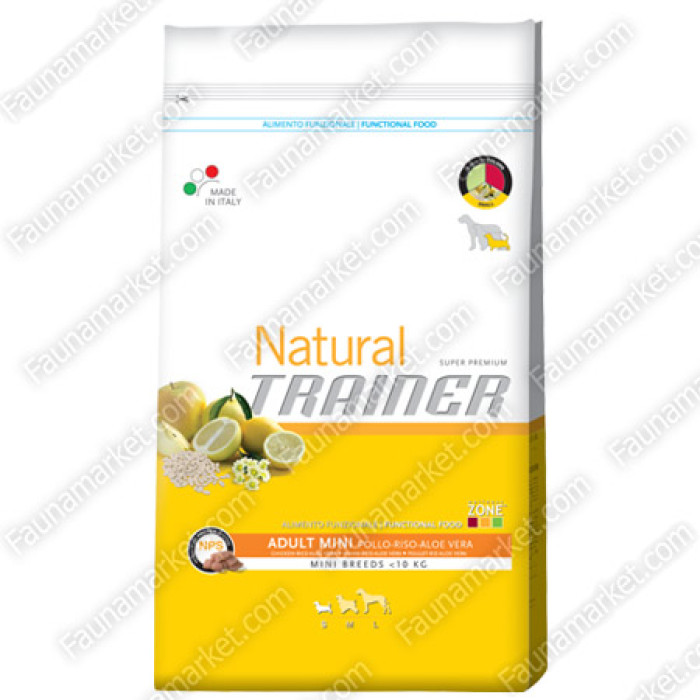 Trainer Natural Adult Mini для собак дрібних порід з куркою, рисом і алое-вера 7кг
