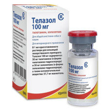 Телазол інєкція для седації, тільки внутрішньомязово, 100мг Зоетіс РЕЦ