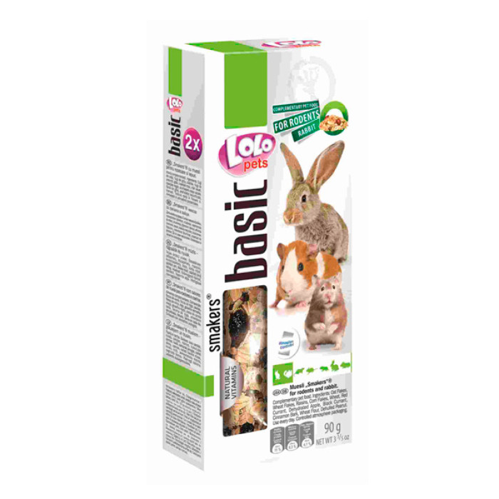 Колосок ласощі для гризунів і кроликів з мюслями 90 г Lolopets 71137
