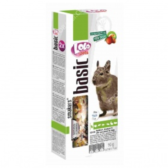 Колосок для дегу з горіхами і фруктами 90г Lolopets 71705