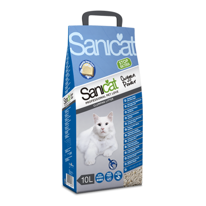 Sanicat CLUMP OXIGEN POWER наповнювач для котів комкующийся 10 л