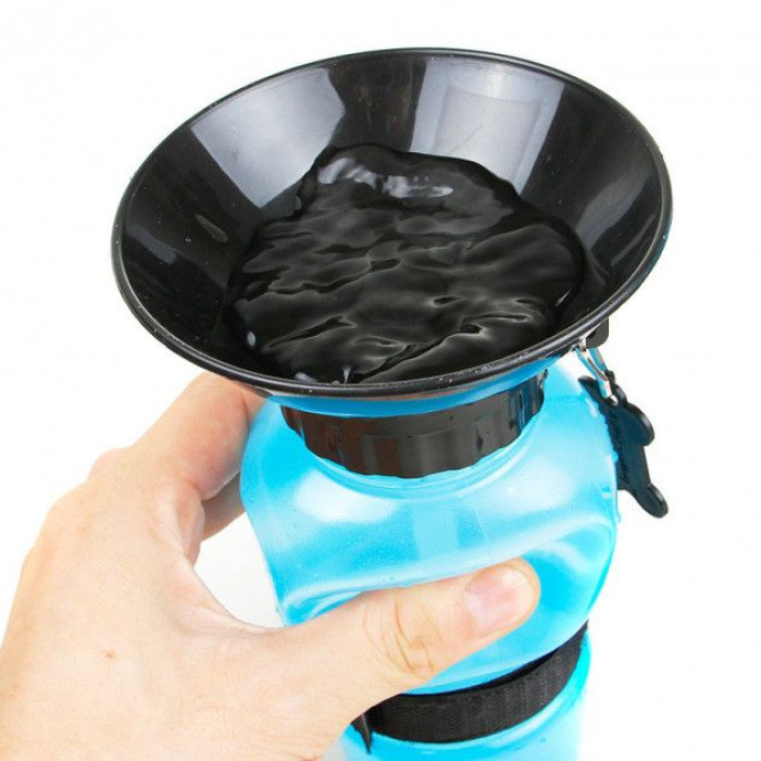 Поїлка PET BOTTLE для собак з тарілкою 500 мл